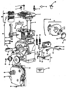 Cylinder And Crankcase Diagram and Parts List for 130200-130299 1907-01-1907-01 Briggs and Stratton Engine